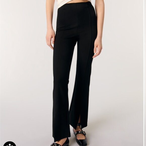 Maje black split hem trousers size 40 - Picture 4 of 10